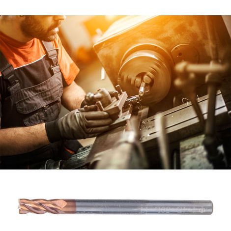 4-mm-Schaftfräser aus Wolframkarbid, 4 Zähne, nanobeschichtet, CNC-Schaftfräser für Metalle, 5-teiliger Satz, Präzisionsschnitt (1/5)