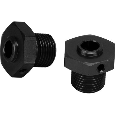 Paar 17-mm-Radnabenadapter aus Aluminiumlegierung mit Stift für ARRMA 1/8 RC-Cars, schwarzes Ersatzteil (1/5)