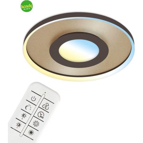 Lampada a soffitto LED CCT, Ø 49,5 cm, 25 W, 3000 LM, marrone oro (1/5)