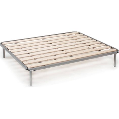 Dmora - Doppelbettboden Dgriec, Orthopädischer Sockel mit gehobelten Latten, 100% Made in Italy, Cm 160x190h 31
