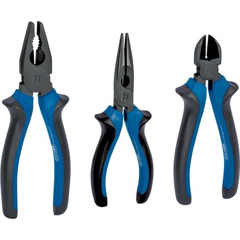 3 pinze in acciaio al carbonio con impugnatura ergonomica antiscivolo