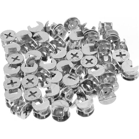 Connecteur à came pour meubles, alliage de zinc, 50 pièces (1/5)