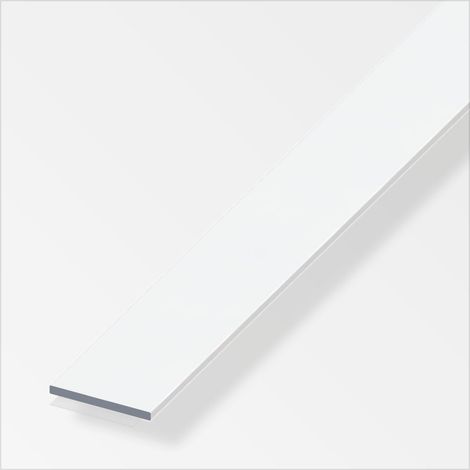alfer Flachstange PVC 1 m x 30 × 3 mm weiß