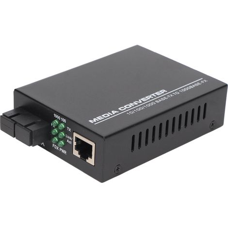 Commutateur Ethernet 850 nm 1000 Mbps SC 2 Fibre Multimode RJ45 Négociation automatique Émetteur-récepteur Ethernet fibre 100-240 V Prise UE (1/4)
