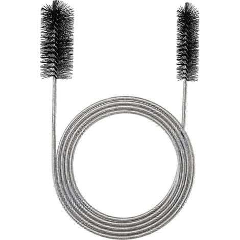 Brosse de Nettoyage Flexible 150 cm pour Tuyaux, Goupillon Long Ecouvillon Evier, Furet Deboucheur Canalisation Bicéphale en Acier Inoxydable pour Réfrigérateur et Aquarium (1/5)