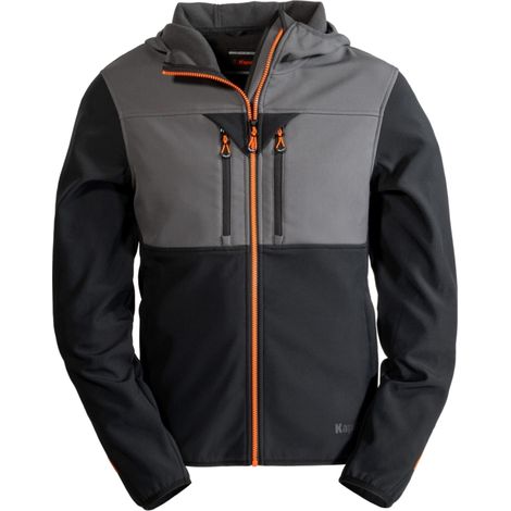 giacca da lavoro kapriol "softshell tenere pro" nero e grigio tg m
