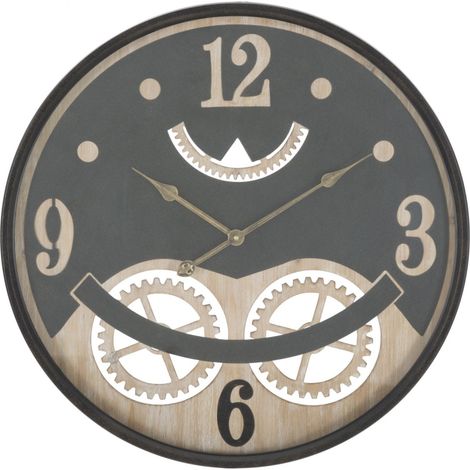 Horloge Murale en Verre "XXX" 67cm Noir & Marron (1/5)