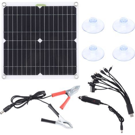 Kit de chargeur de panneau solaire de voiture 200W Portable téléphone universel MP3 charge pour véhicule RV Yacht (1/5)