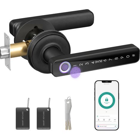 Intelligentes Türschloss mit Griff, Bluetooth und 5 Zugangspunkten (1/5)