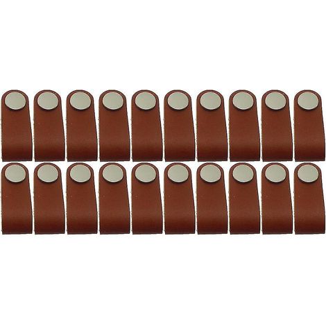 Poignée de valise en cuir faite main, poignée de tiroir, bouton de porte, lot de 20 (1/5)