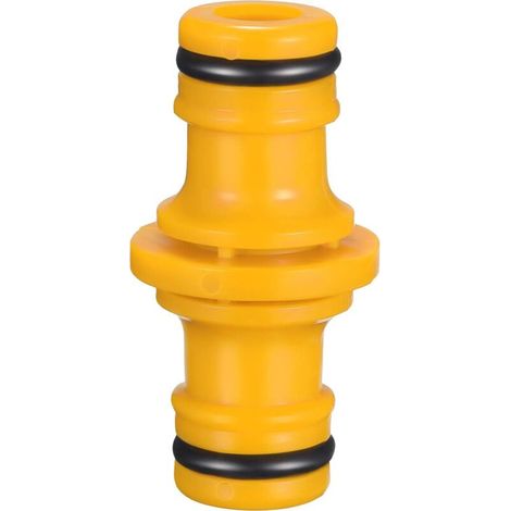 12 Pieces Double Male Hose Connectors Hose Fittings for Joining Garden Hose Tubes (Yellow) (1/5)