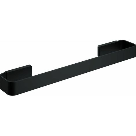COSMIC Toallero Recto Nea, Acero Inoxidable, 400 mm, Dual Fixing, Color Negro Mate