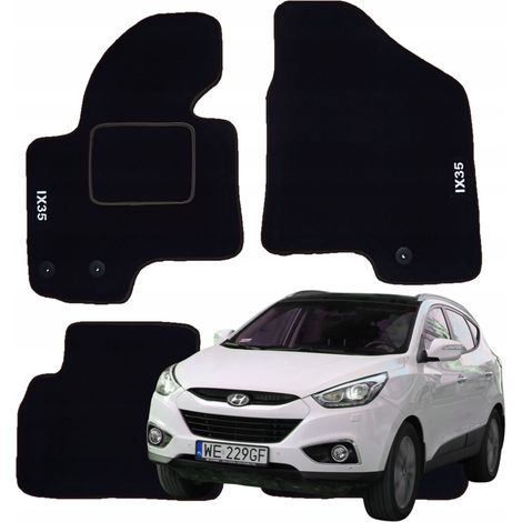 Tapis de sol en velours pour Hyundai ix35 2010-2015, tapis de sol et essuie-glaces HAFT B (1/5)