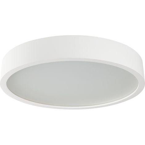 plafoniera rotonda legno 475 mm E27 bianco tondo (1/5)