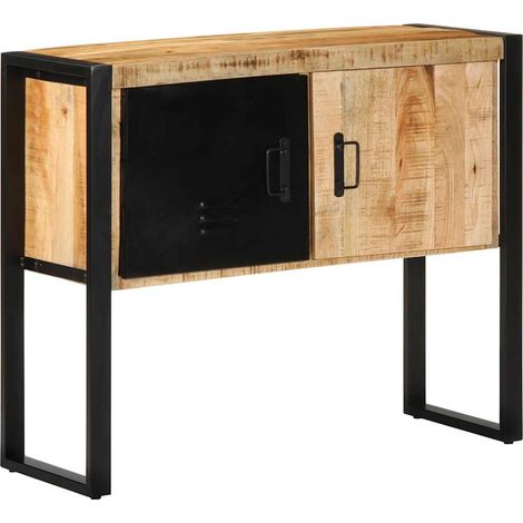 Mobile consolle 90 x 35 x 75 cm ampio spazio di archiviazione design moderno soggiorno legno di mango grezzo 020057625