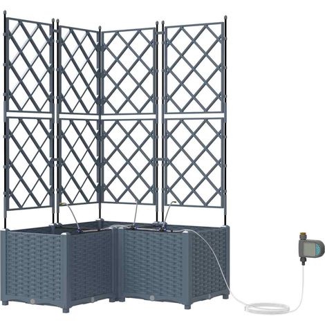 Maison Exclusive - Garten-Pflanzgefäß 3 pcs Hellgrau 80 x 80 x 14
