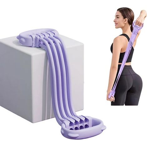 Bande de résistance ajustable de 54 kg (120 lb) pour musculation - violette (1/5)