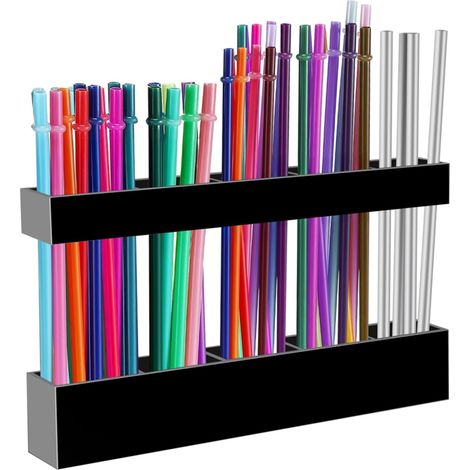 Großer Strohhalmhalter aus Acryl, kleine Küchenaccessoires, Aufbewahrungsbox