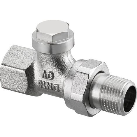OVENTROP Racor de retorno Combi 4 recto DN 20, R 3/4 x Rp 3/4, PN 10, latón, niquelado, 1090763