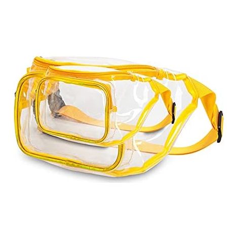 Sac banane imperméable transparent (jaune),