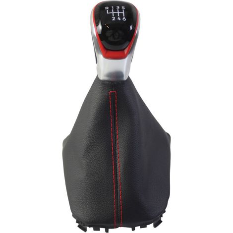 Kit d'accessoires de modification intégré pour cache-poussière de Volkswagen Ibiza et levier de vitesses Golf 8, kit 6 vitesses à liseré rouge, un ensemble, kit de levier de vitesses 6 vitesses à lise (1/4)