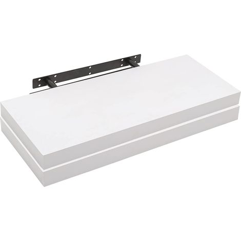 WOLTU 2x Floating Shelf Storage Display Unit Wall Mounted bookcases Unit White 40 cm