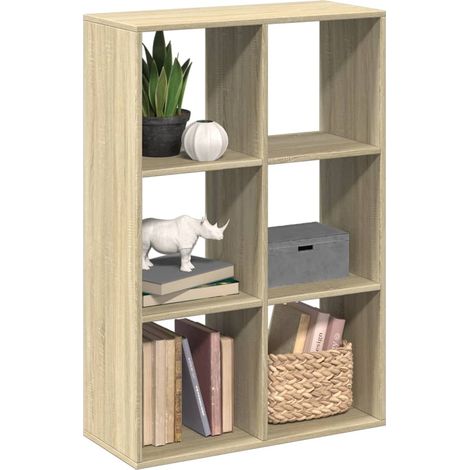 Raumteiler-Bücherregal Sonoma-Eiche 69,5x29x103,5 cm (1/5)