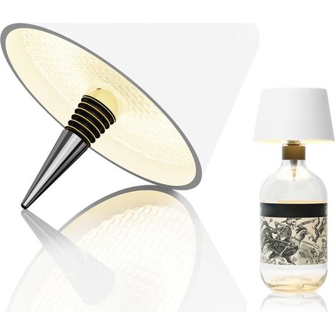 lampe tactile de Bouteille Amovible et Amovible, lampe de table sans fil rechargeable, pour Restaurant,Chambre,Camping,Café (1/5)