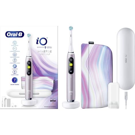 [NEUWERTIG] B-Ware Oral-B iOM9.1A1.5ADH Elektrische Zahnbürste Violett mit Reiseetui (1/2)