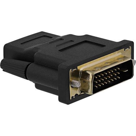 Adaptateur HDMI F/DVI M - TNB - Noir - Adaptateur HDMI F vers DVI M - Couleur noire (1/3)