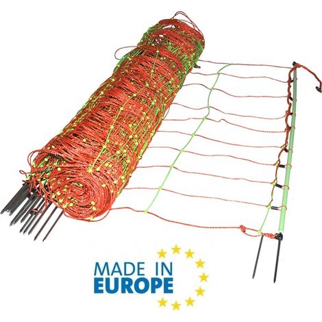 EuroNetz Combo Rete per Ovini Arancio 105/2W14/V-50 m GALLAGHER per Recinzioni Elettriche (1/3)