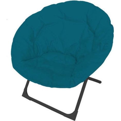 Fauteuil de jardin Moon en acier bleu