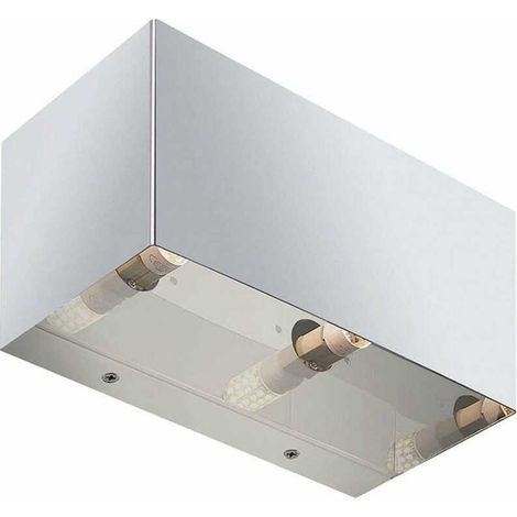 [NEUWERTIG] B-Ware Lindby Wandlampe Wandleuchte Chrom Nehle eckig 2-flammig Glas G9 LED Leuchte (1/2)