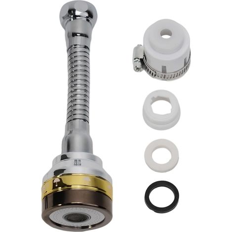 Rallonge d'aérateur en laiton conçue pour les têtes de robinet rondes avec filetage extérieur de 20 mm et filetage intérieur de 24 mm avec capacité de régulation manuelle du débit à 3 positions (14,9 (1/5)