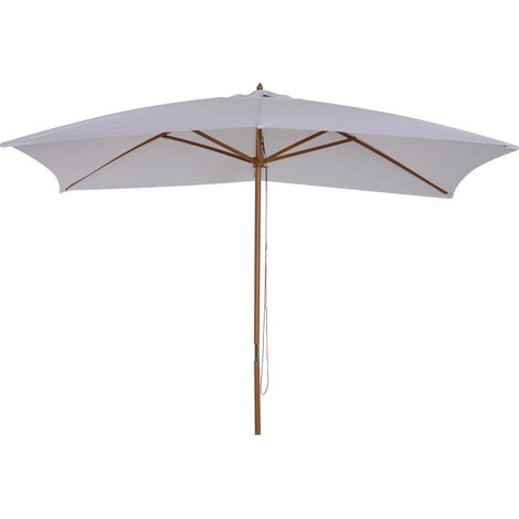 Parasol droit rectangulaire JODIE blanc (1/5)