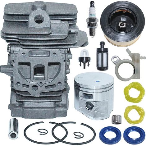 Kit de piston de cylindre 44mm, filtre à air, filtre à carburant, pompe à huile pour tronçonneuse Stihl MS251 1143 020 1207 (1/5)