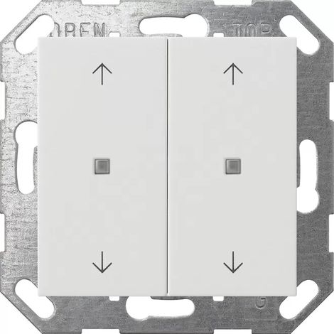Gira Taster Wippe 2f Pfeile OneKNX System 55 Reinweiß m [517427], 5174 27