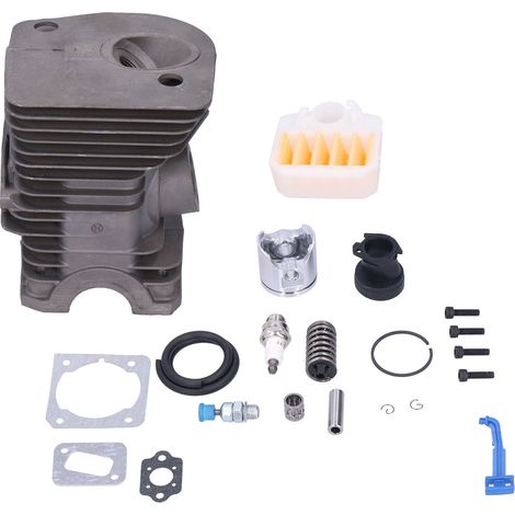Cylindre, piston, filtre à air, joint papier, tuyau d'admission, bougie, soupape de décompression 40mm pour tronçonneuse Husqvarna 340 345 350 (1/5)