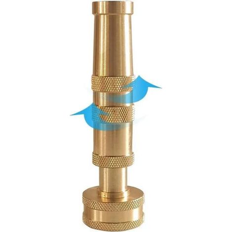 Buse D Arrosage - Laiton - Raccord 3/4 Pouces - Jet Réglable - Pour Tuyau De Jardin - Lot De 2 Avec 10 Joints (1/5)