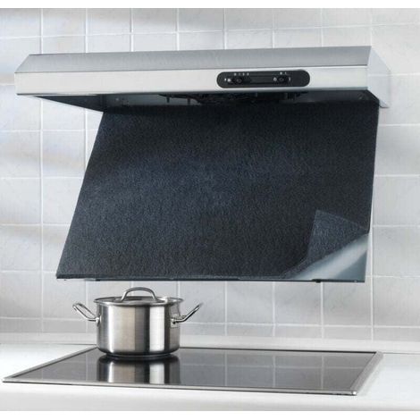 Aktivkohlefilter für Dunstabzugshauben, Geruchsfilter, für Standard-Dunstabzugshauben bis 60 cm, Polyester, 57 x 47 cm, schwarz (1/4)