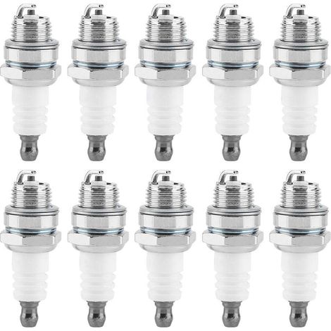10Pcs Bougie Allumage Spark Plugs Brush Cutter Trimmer Chaîne Accessoires de Remplacement (1/5)