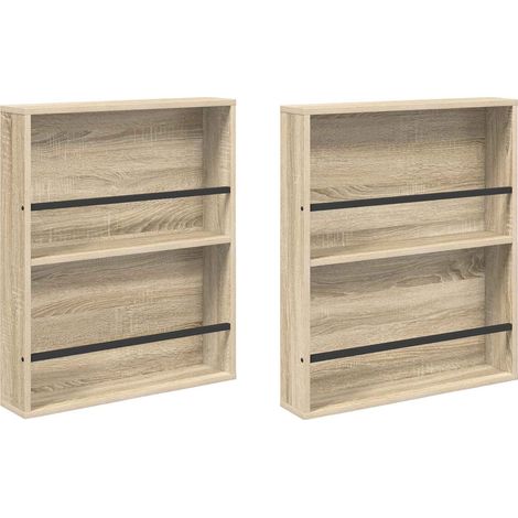 Maison Exclusive - Scaffale per riviste 2 pcs Rovere Sonoma 60 x 12 x 70 cm