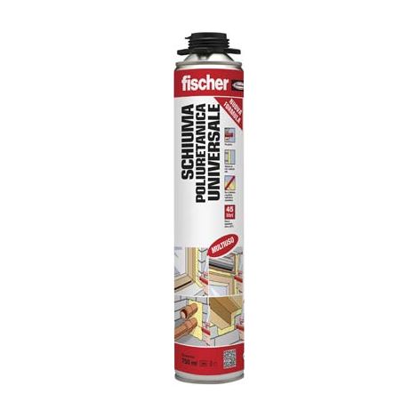 Schiuma Poliuretanica Universale Fischer Pistola 750 ml 12 Pezzi
