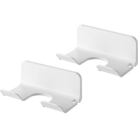 Support adhésif pour sèche-cheveux pour salle de bain - Design compact - Gain de place sur le comptoir - Support mural pour sèche-cheveux (1/5)