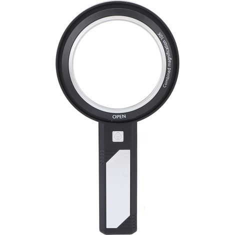 5X 10X Loupe à Main Ergonomique avec Poignée, 6 Lampes LED, Loupe de Lecture pour Personnes Âgées (1/5)