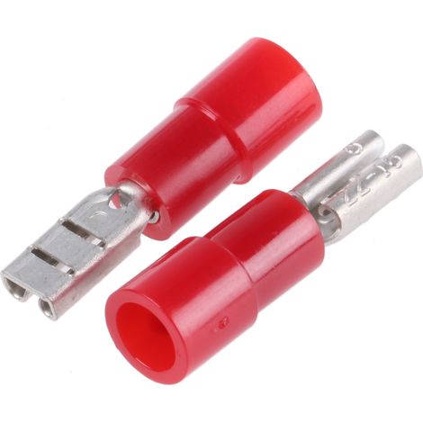 Cosse faston RS PRO, Isolé, Rouge