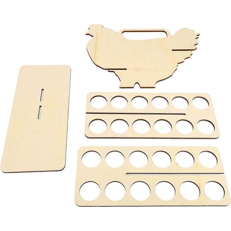 Porte-œufs innovant en bois synthétique pour 24 œufs, à poser sur le plan de travail. (1/4)