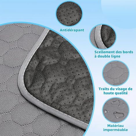 Washable Urine Mats 45 x 60 cm for Puppies and Small Animals  Waterproof Mattress Protector for Dogs Cats Guinea Pigs Rabbits Reusable Absorbent Mat for Home Car (1/4)