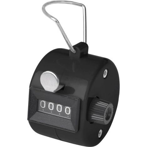 Compteur manuel, noir, 5,55,54,3 cm, 1 x compteur manuel à 4 chiffres en ABS pour événements sportifs. (1/5)