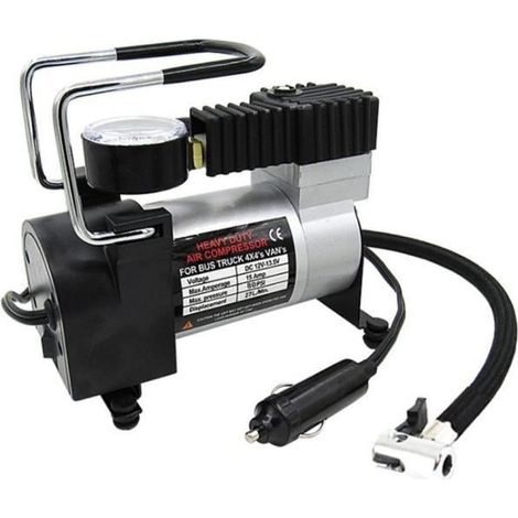 Tragbare Luftpumpe für Autoreifen, großes Display, Mini-Luftpumpe, elektrischer Kompressor, 12 V (1/2)